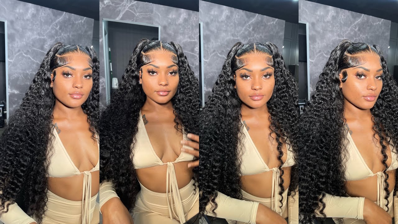 two ponytails | half-up half-down wig install ft.raregen