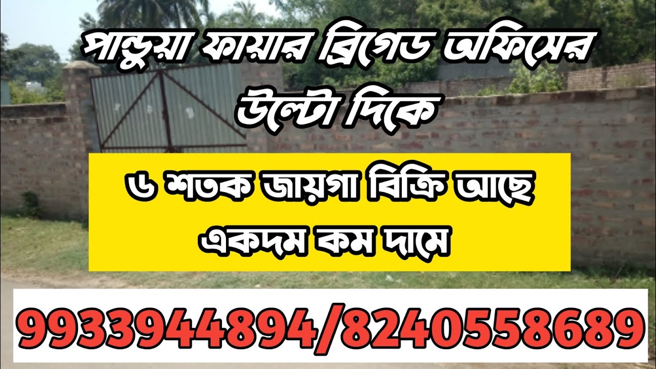 Land For Sale Pandua Hooghly।। পাণ্ডুয়া 🔥ফায়ার ব্রিগেড অফিসের উল্টো দিকে 6 শতক জায়গা বিক্রি আছে।