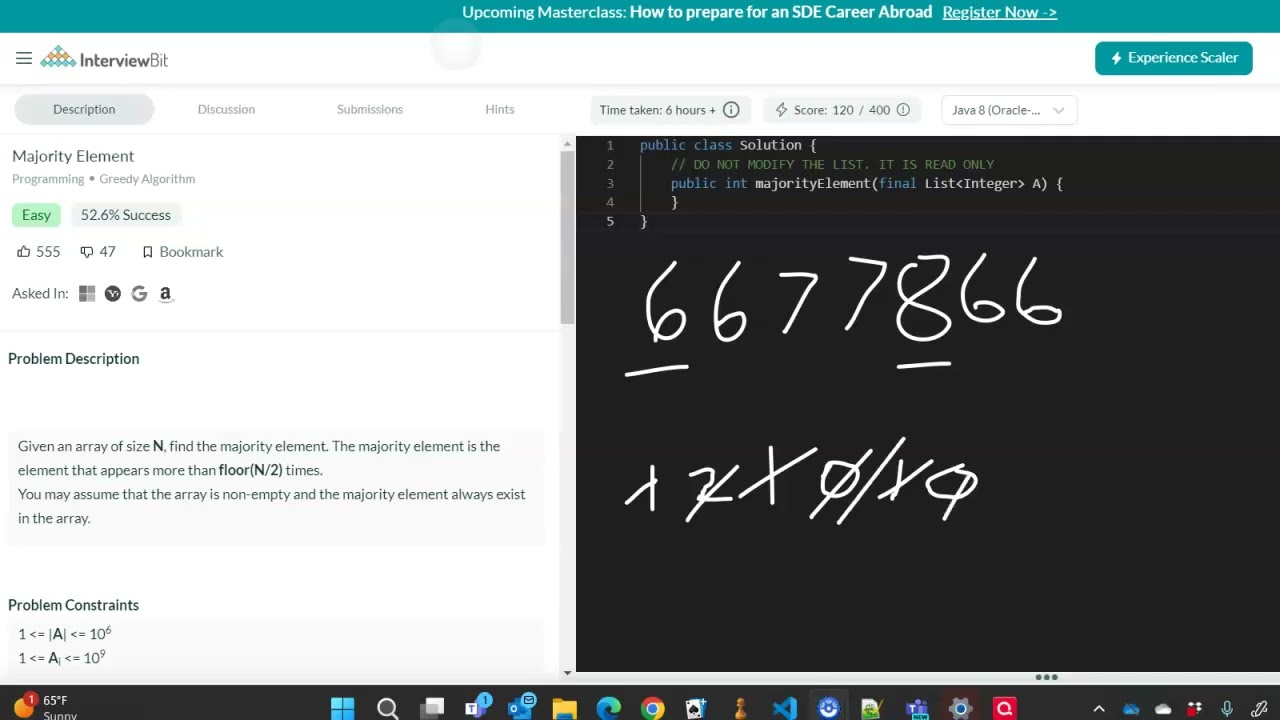 Majority Element - Leetcode 169 - Array/String (Java)