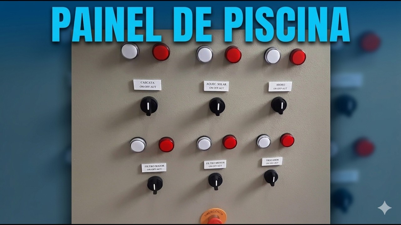 Painel piscina com automação - Utilizei gabarito impressão 3d