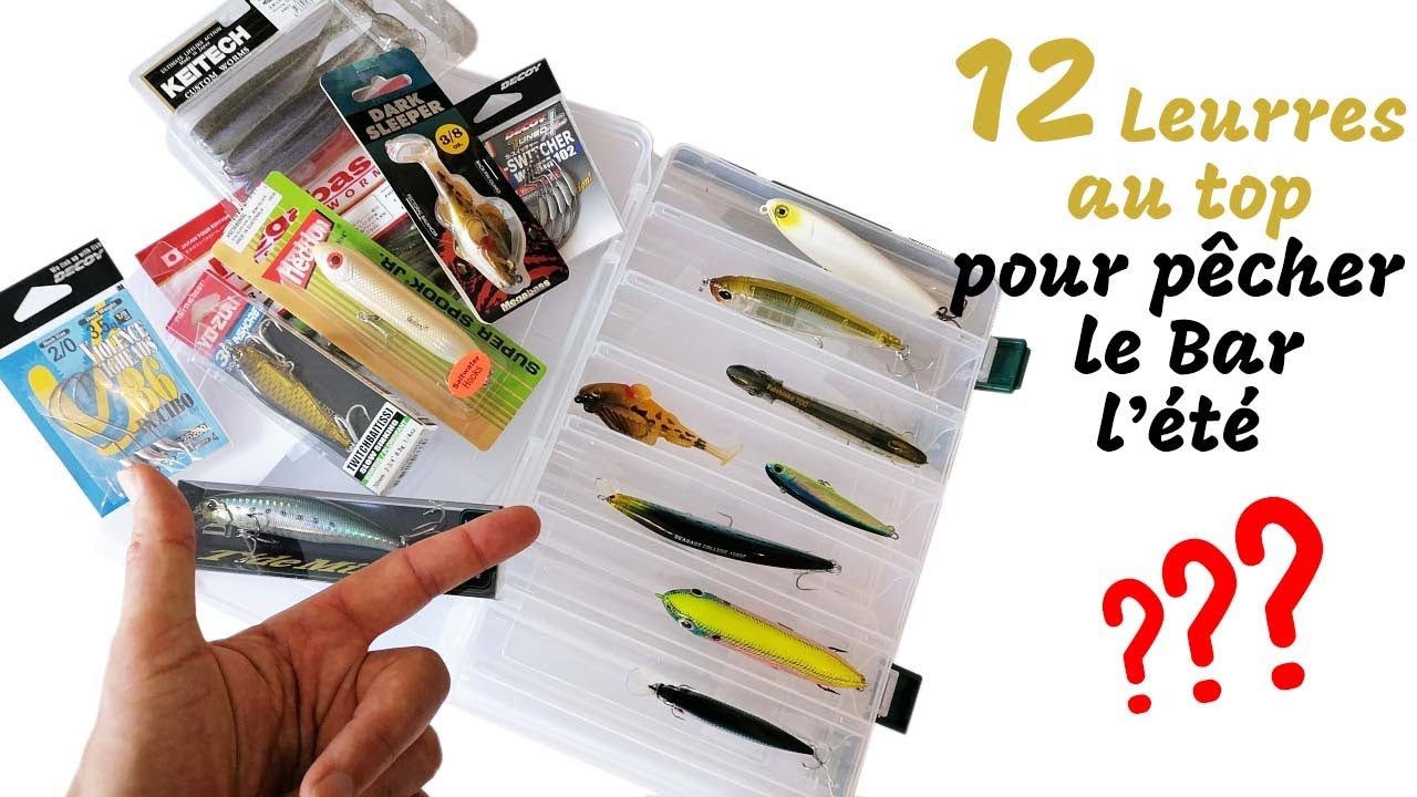 Quels leurres choisir ? 12 leurres pour pêcher le bar l'été - la sélection de Fred