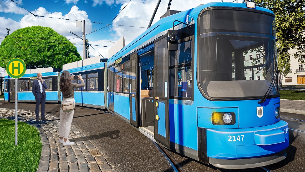 Mit den Trams durch neue Stadtviertel! City Transport Simulator: TRAM | Straßenbahn Simulator
