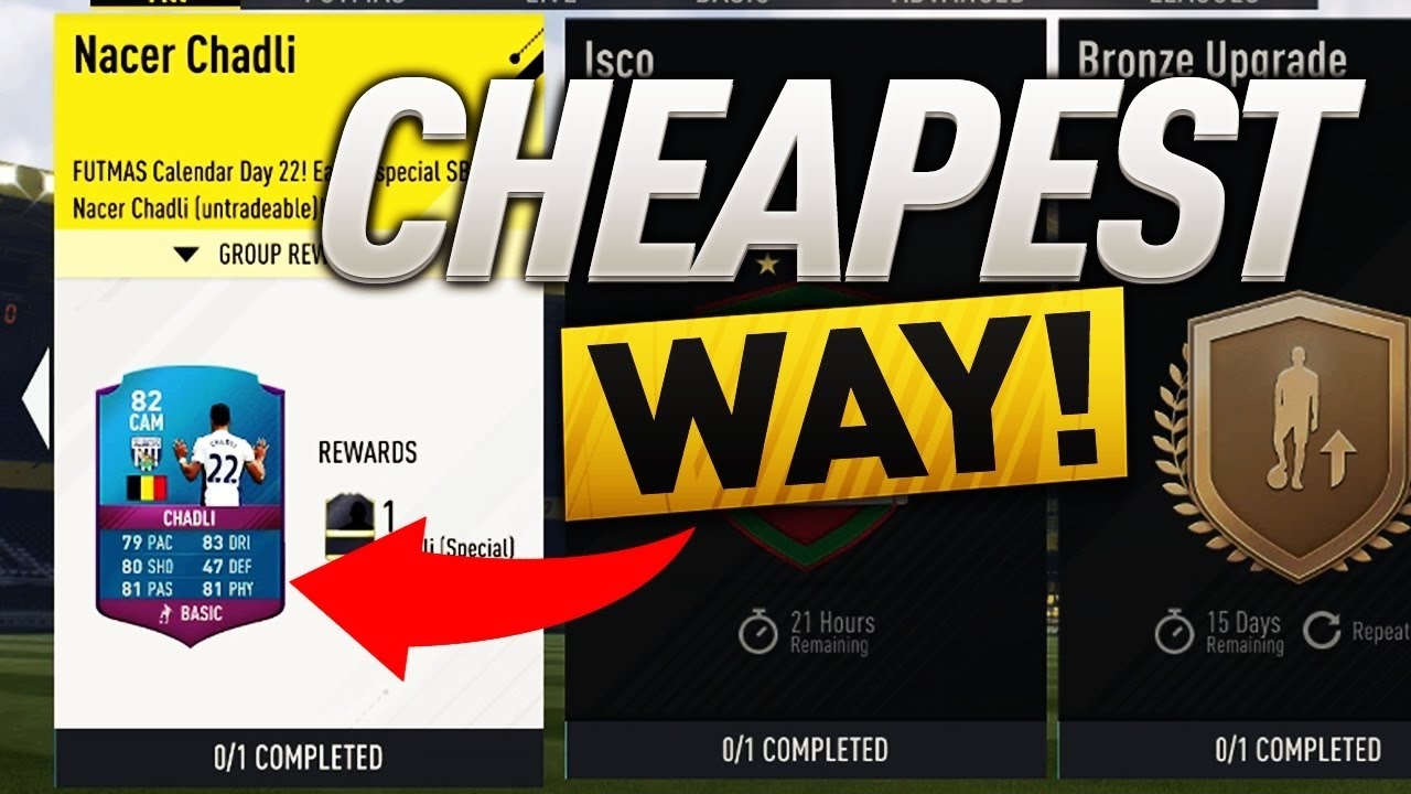 NACER CHADLI SBC CHEAPEST SQUAD YOU CAN MAKE! CHADLI UNLOCKS! | FIFA 17