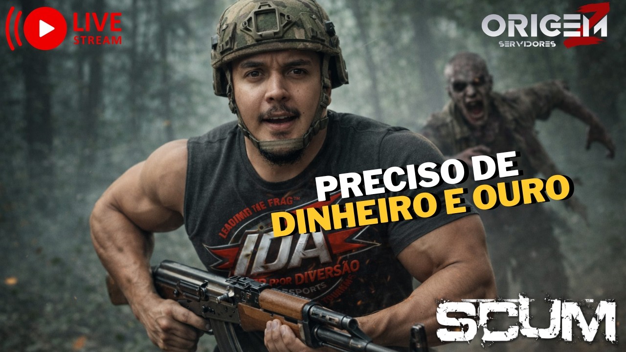 SCUM AO VIVO 🔥Preciso fazer dinheiro e ouro OrigemZ Cupom: GPD