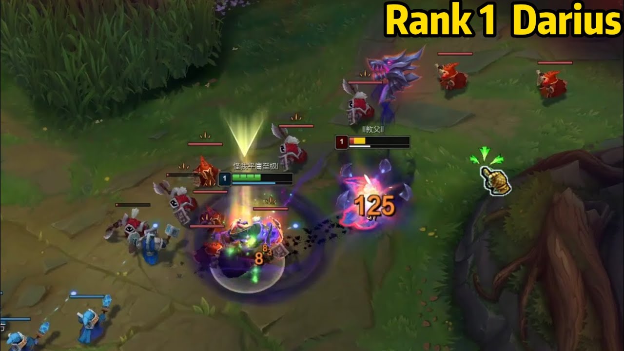 Rank 1 Darius: HE IS THE KING ON TOPLANE! *LEVEL 1 SOLO KILL*