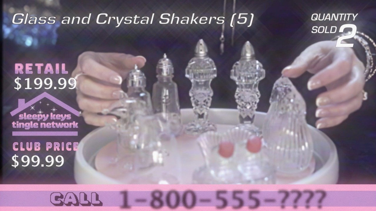 Винтажная ролевая игра QVC ASMR | Стеклянные и хрустальные солонки и перечницы