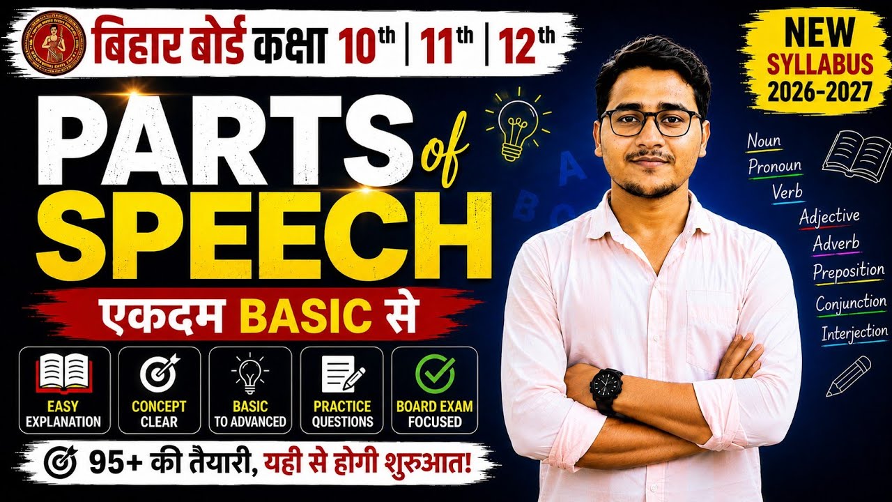 📌💯COMPLETE PARTS OF SPEECH IN ONE VIDEO BY ARUN ARYAN SIR ✅📌