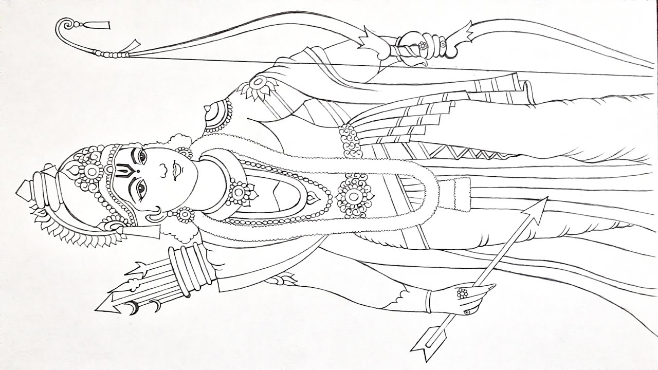 Easy Lord Shree Rama Drawing for Beginners | Lord Shree Rama Drawing Step by Step