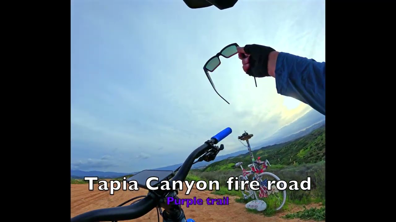 Mountain Biking Castaic Lake  Stars and Stripes and TopDog to Dog tag