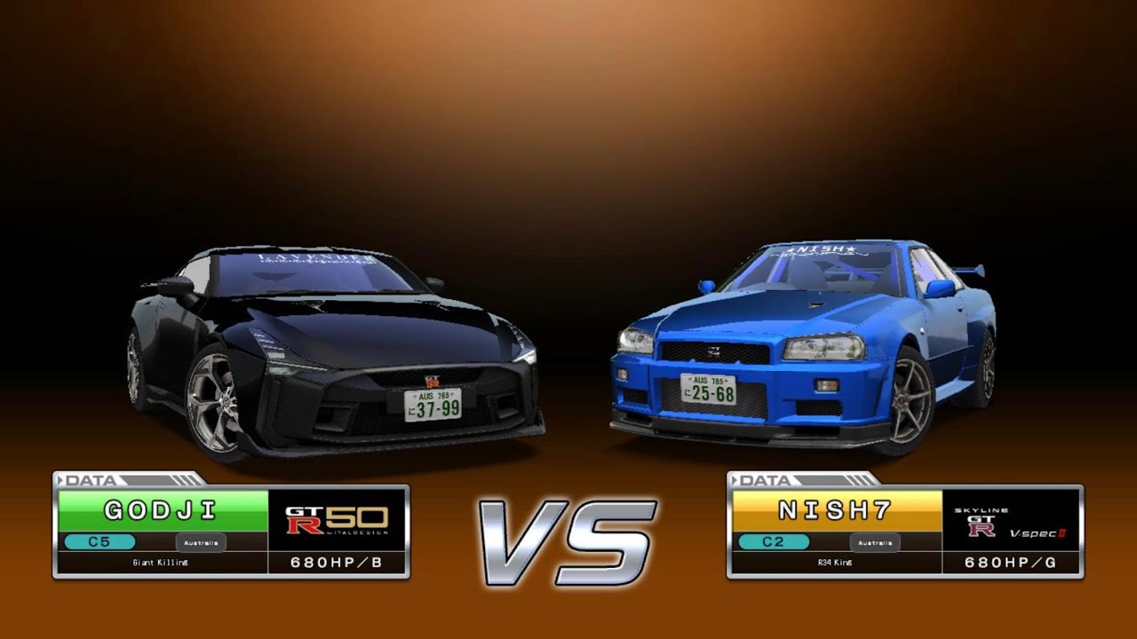 WMMT6RR Nissan GTR R34 VS GTR R50 (Beginners Players)