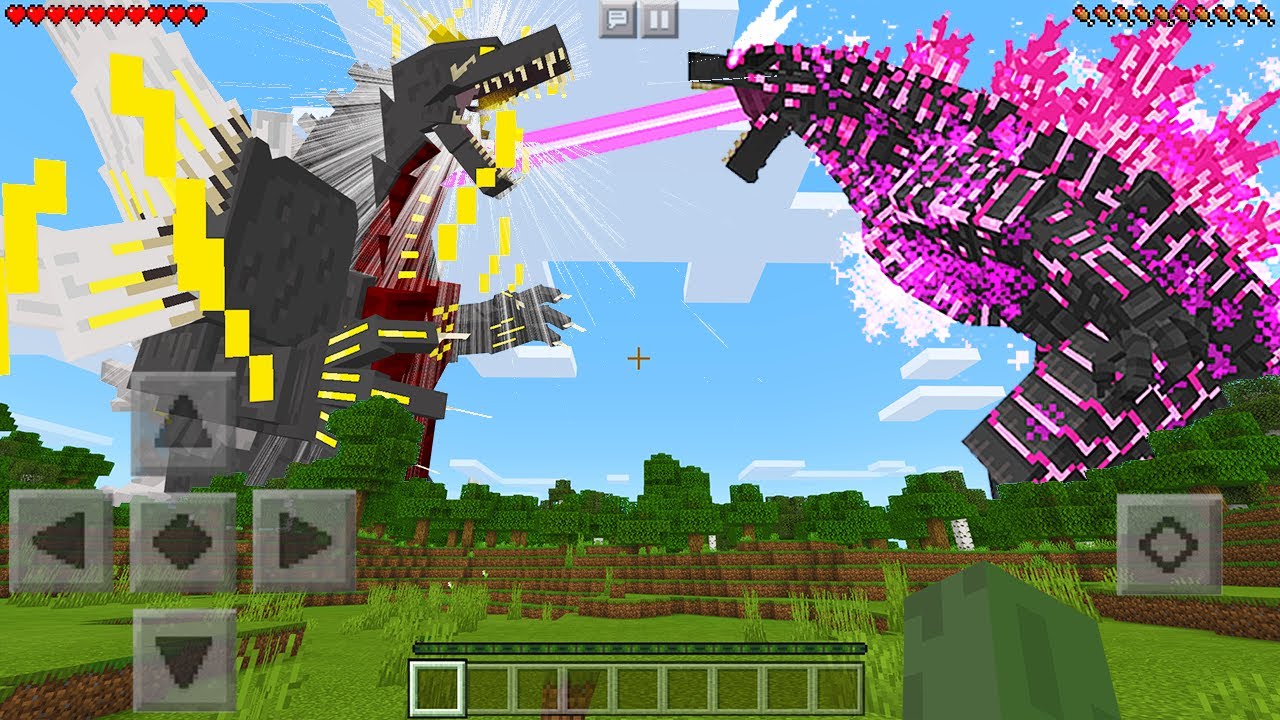 I Found EVOLVED GODZILLA vs SPACE GODZILLA in Minecraft Pocket Edition...