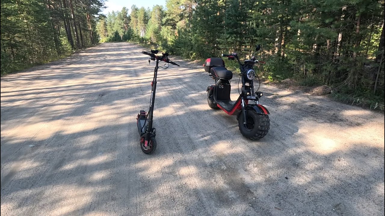ЭЛЕКТРОСКУТЕР CITY COCO 2 WD 4000W  VS  ЭЛЕКТРОСАМОКАТ KUGOO M4 PRO