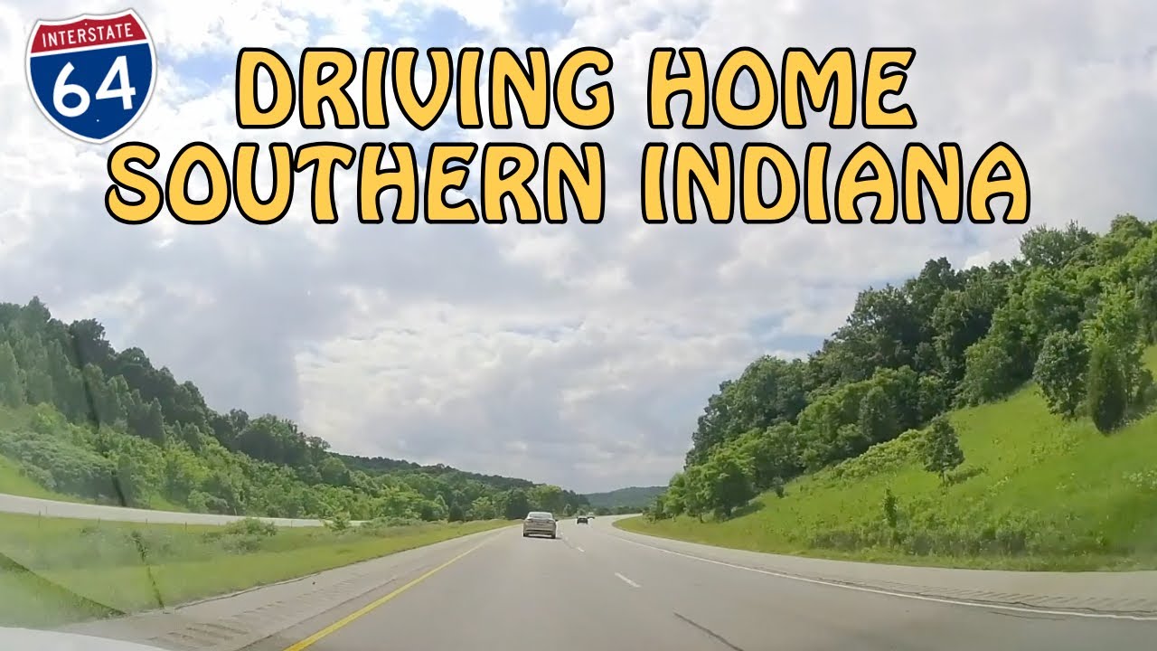 Driving Southern Indiana I-64 West - Relaxing Summertime Drive