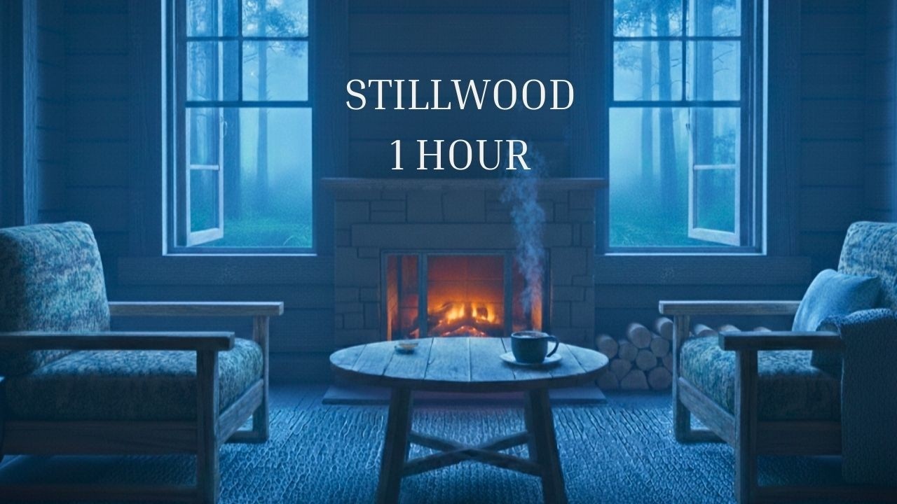 Cozy Cabin at Dawn | 1 Hour Fireplace & Forest Ambience