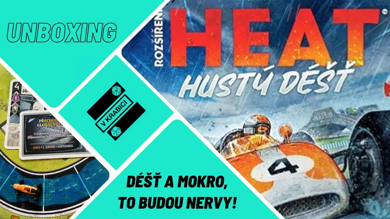 HEAT - Hustý déšť | UNBOXING | Závodní desková hra HEAT