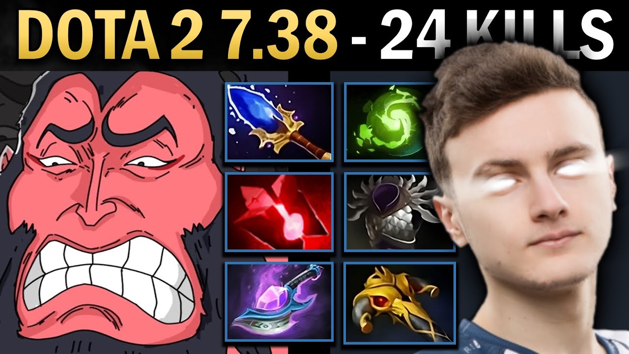 Axe Gameplay Miracle with 24 Kills and Refresher - Dota 7.38