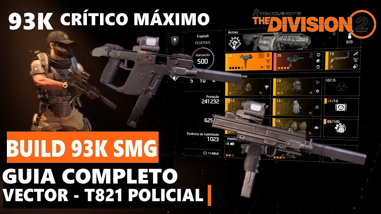 The Division 2 Build Vector e T821 Dano Máximo 3 TIROS - PVP