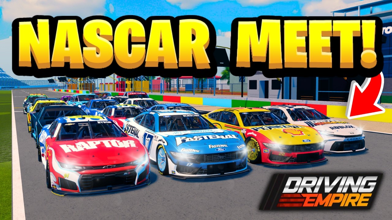 &iexcl;Organizamos una reuni&oacute;n de autos exclusiva de NASCAR en Driving Empire!