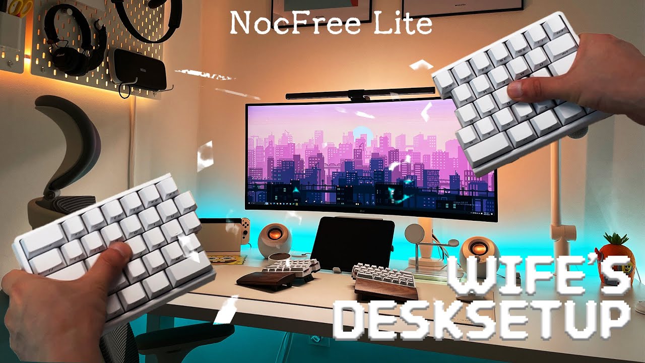 [Review] 녹프리 라이트 키보드와 함께하는 와이프의 데스크셋업 소개(Wife's Desksetup with NocFree Lite Split keyboard)
