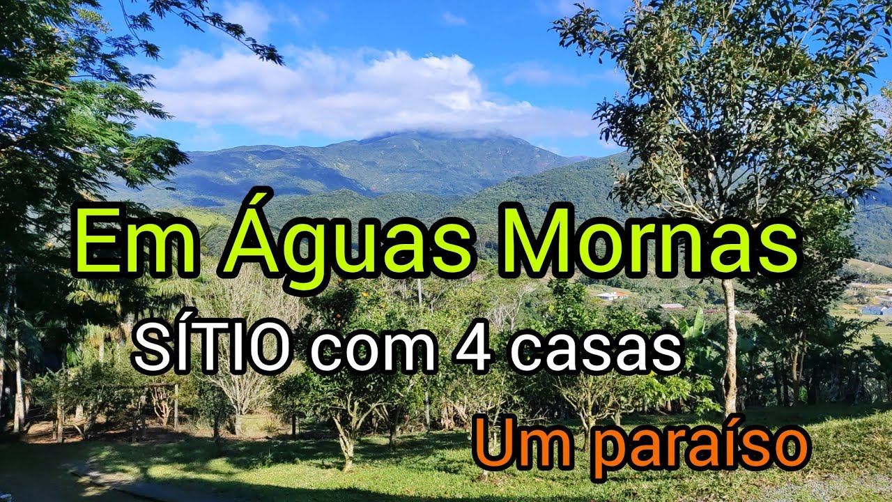 Sitio em Aguas Mornas - SC com 4 casas e linda vista. Terreno com 13.000 m 2, Natureza e bom acesso.