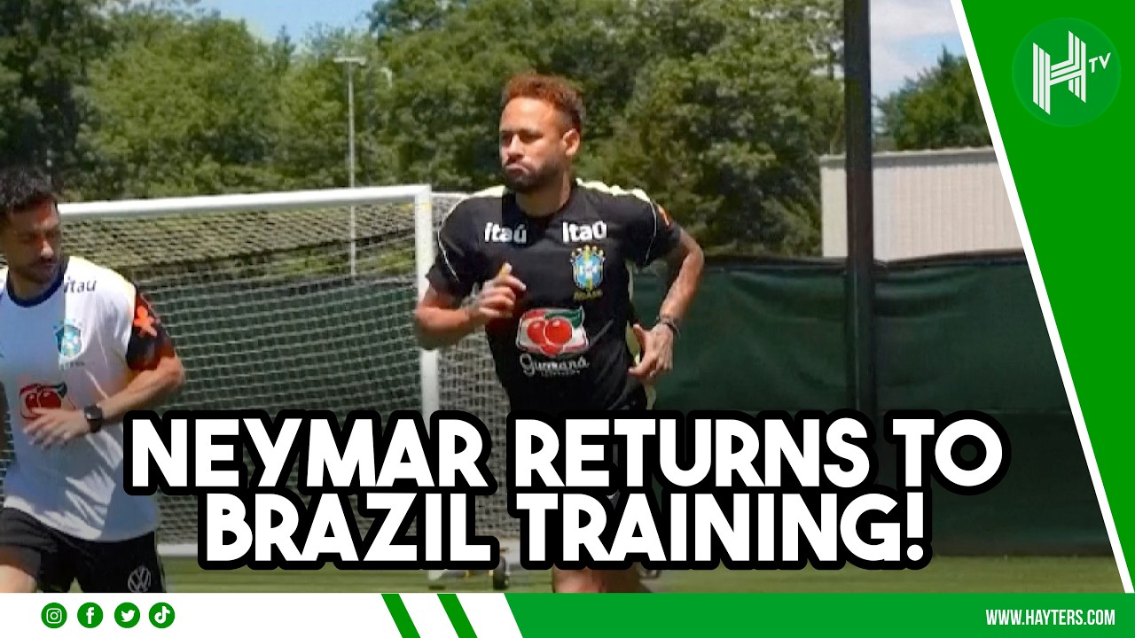 Neymar RETURNS to Brazil's World Cup training