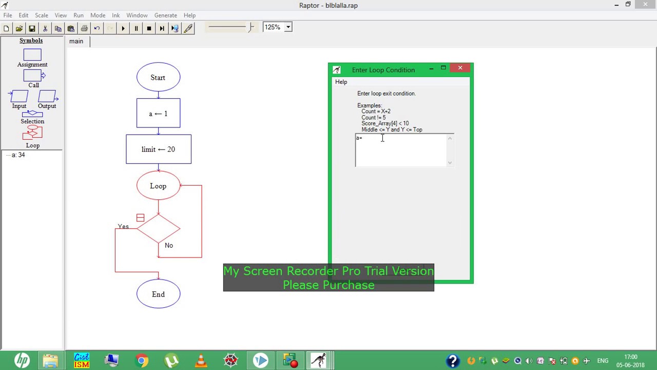 How to print even and odd numbers in raptor flow chart/Algorithm