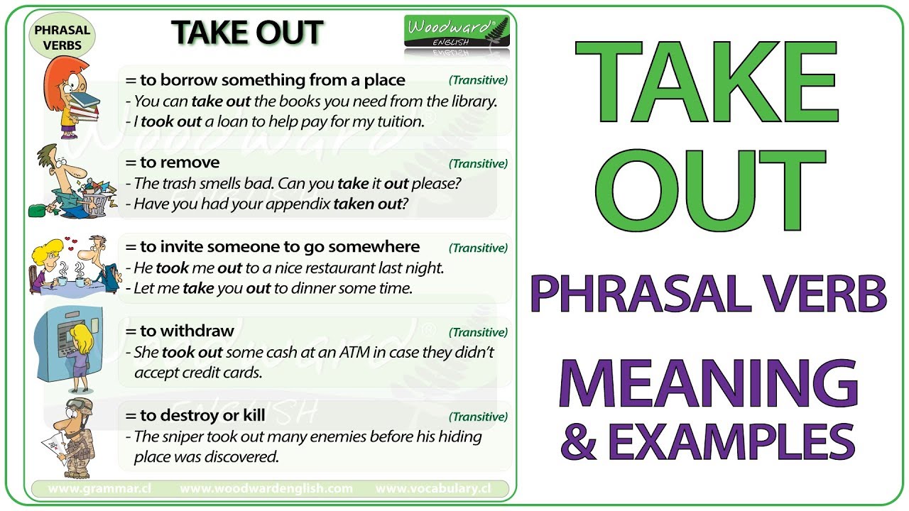 TAKE OUT - Phrasal Verb Meaning & Examples in English