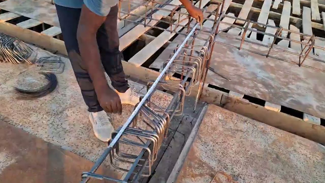 Chhat ka Beam Kaise Bandhe छत के बीम बांधने का ये तरीका है  Steel Bending of Roof Beam for House