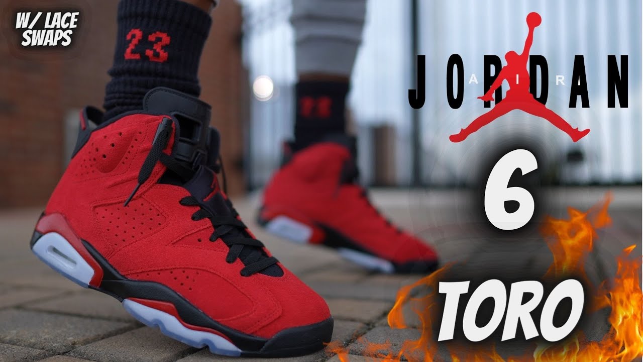 JORDAN 6 TORO DETAILED REVIEW & ON FEET WITH LACE SWAPS!!