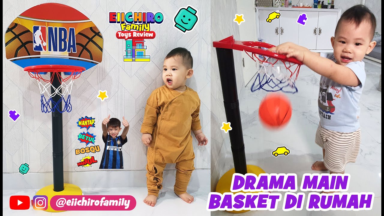 Drama Main Basket di Rumah Dengan Ring Basket Sendiri - Beli Mainan Anak Untuk Olahraga di Rumah Aja