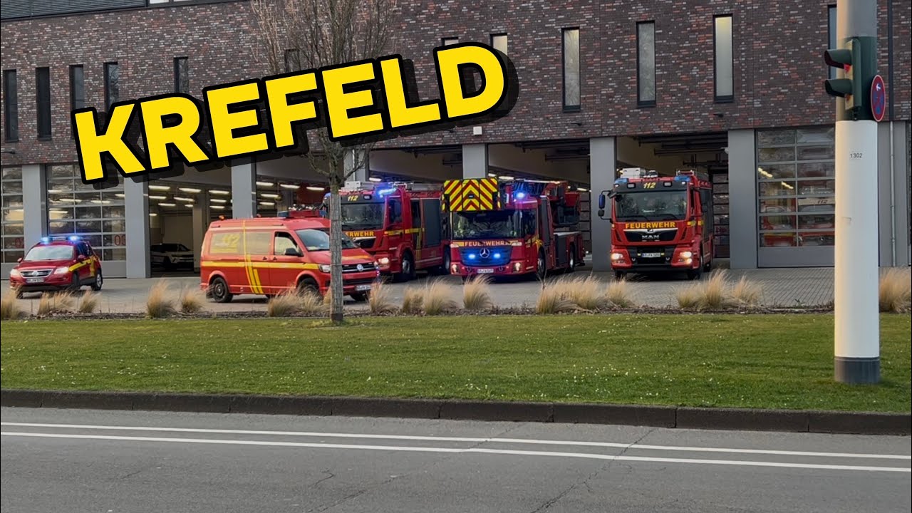 [ Einsatzreicher 🚨Nachmittag ] Löschzug + B-Dienst 🚒 | Einsatzfahrten Feuerwache 1 in Krefeld