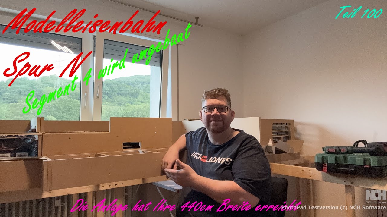 Modelleisenbahn Spur N Teil 100 Bauvideo Segment 4 wächst von 90cm auf 150cm Segmentumbau MoBa 1:160