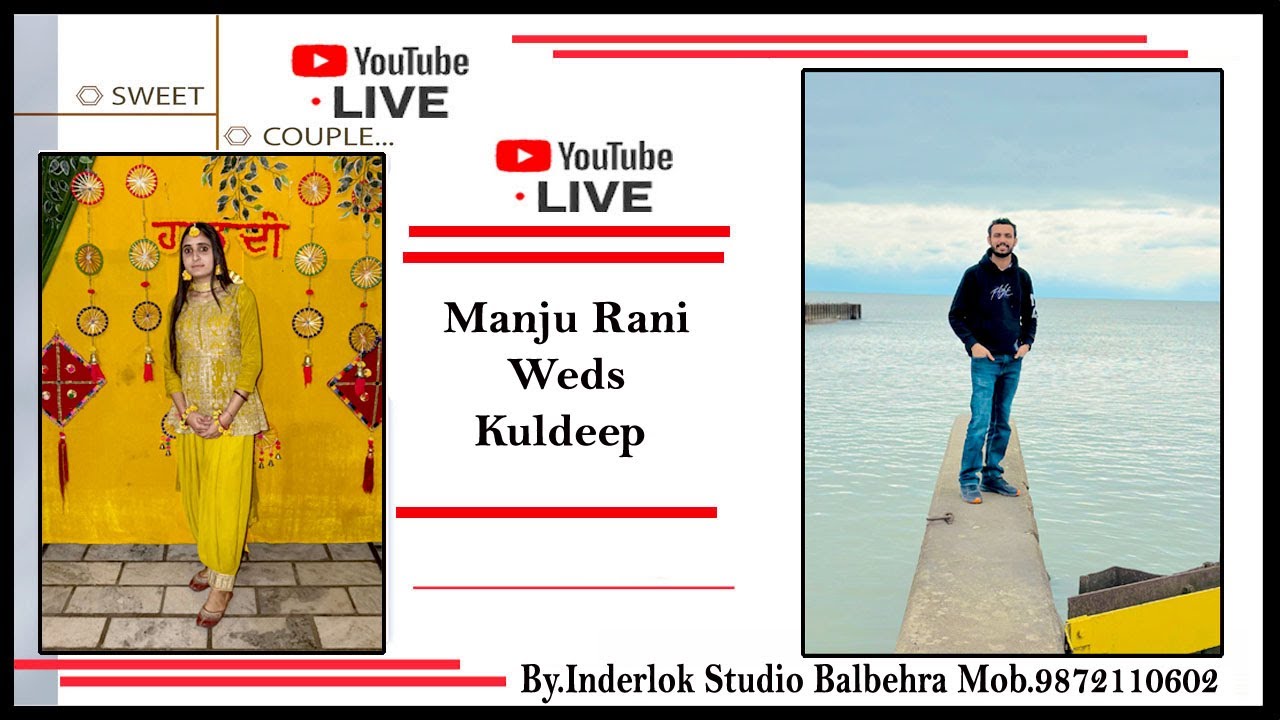 4k Live Wedding Manju Rani Weds Kuldeep By.Inderlok Studio Balbehra Mob.98721-10602