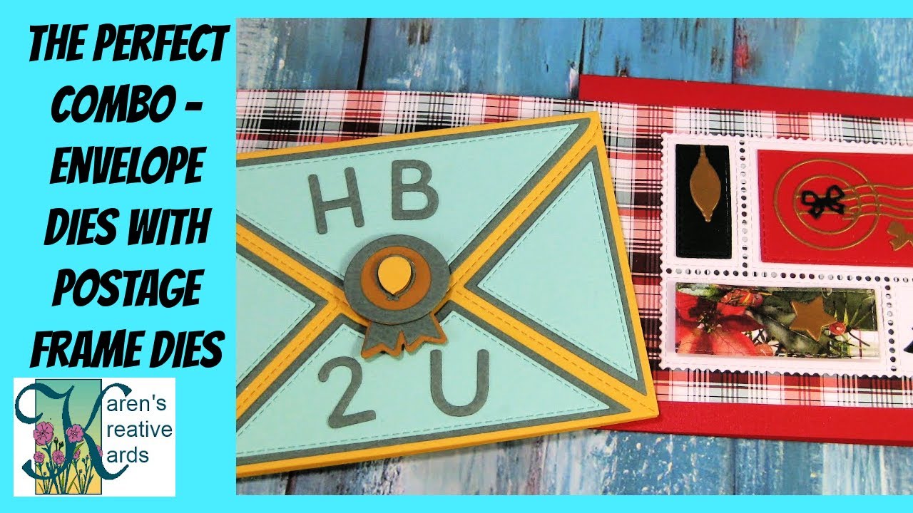 Crealies Double Envelope And Postage Frame Dies