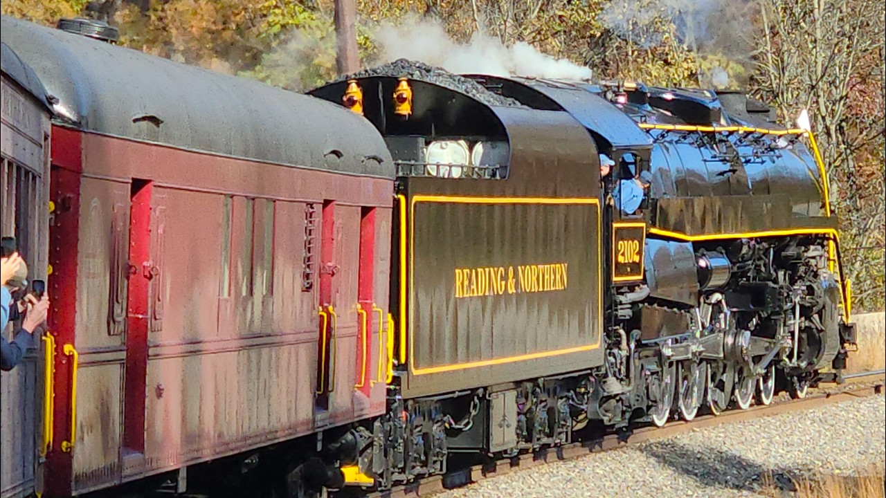 Massive Wheelslip From Steam Locomotive 2102 - Fighting the Grade to Haucks