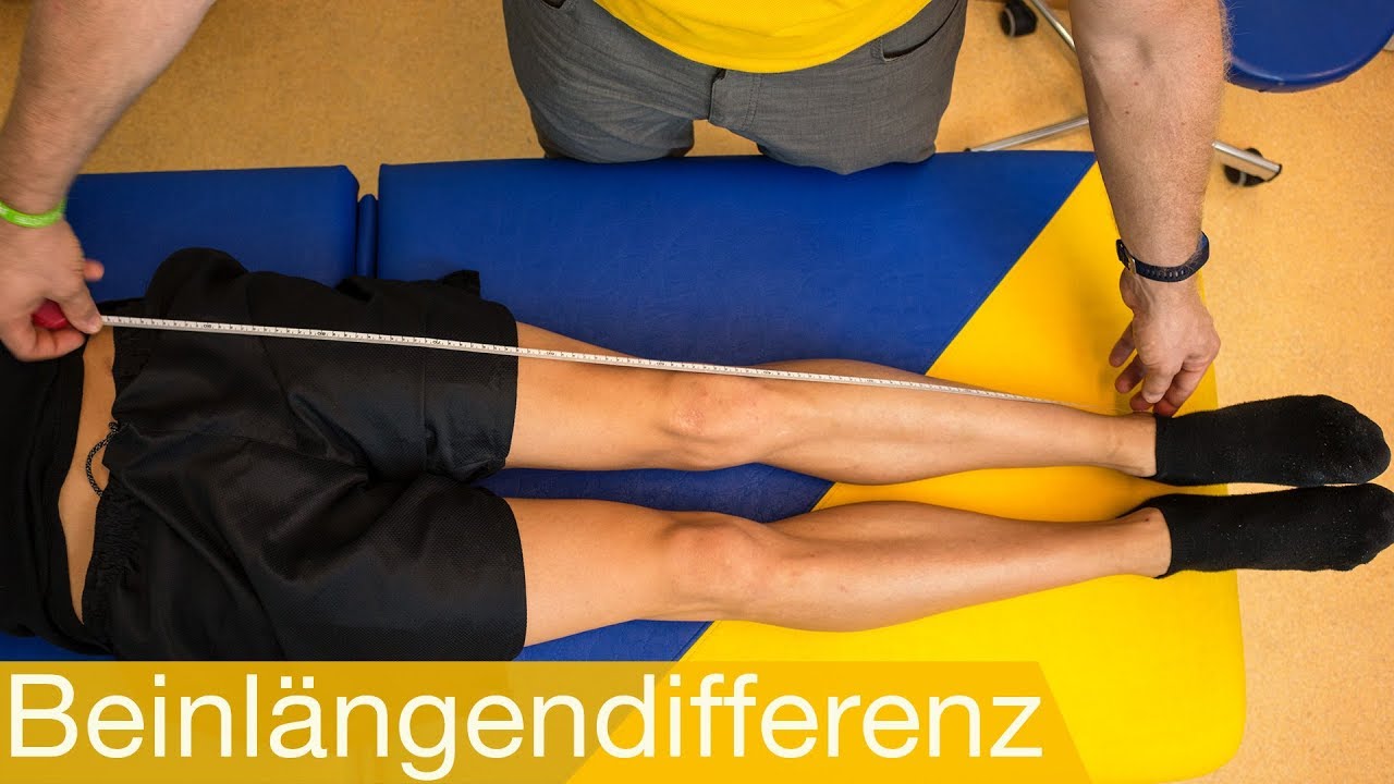 Beinlängendifferenz: messen (testen) 📏 ausgleichen und beheben