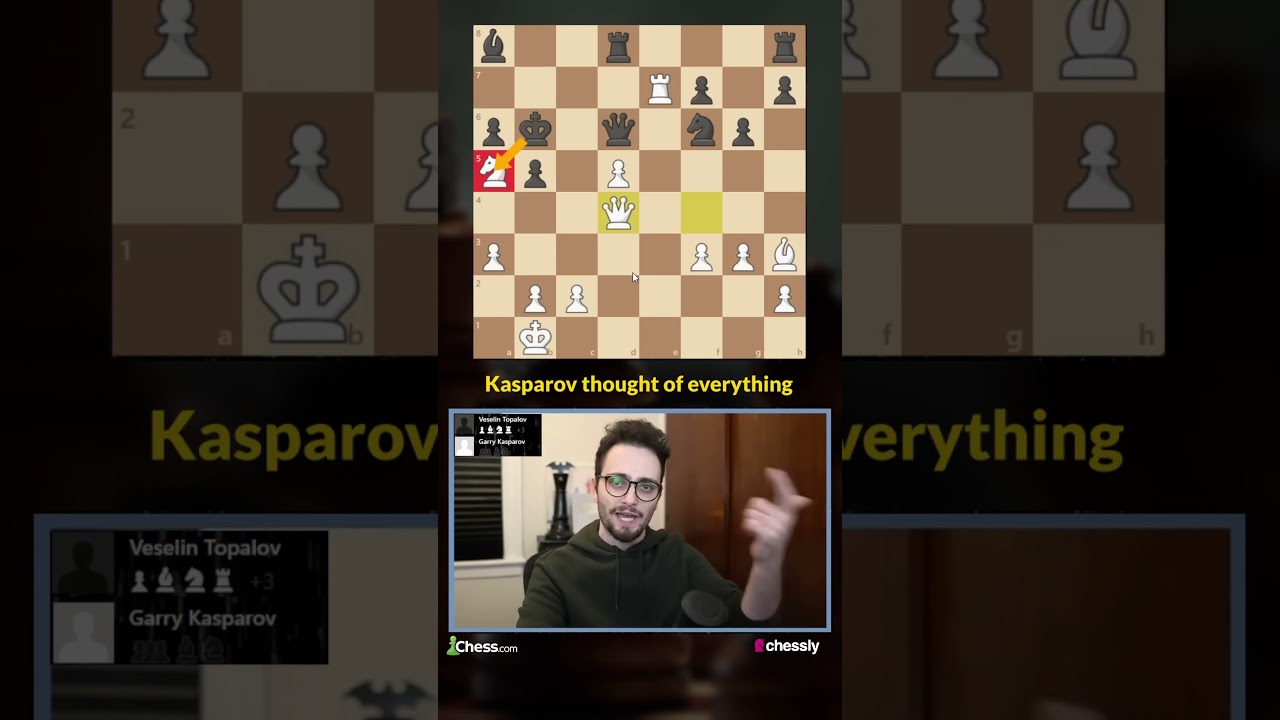 Insane variations in the  immortal game of kasparov vs Topalov  #chess #chessmaster