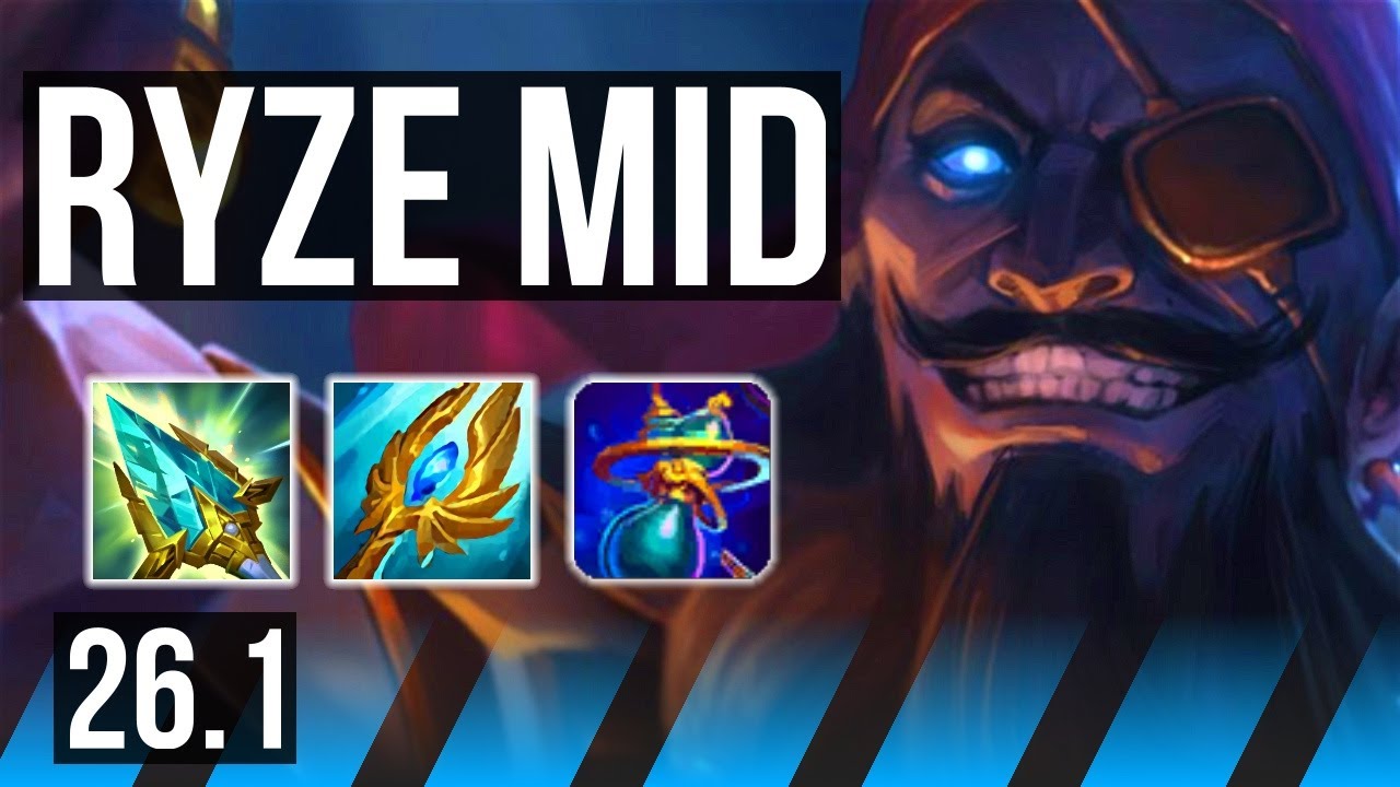 RYZE vs ORIANNA (MID) | 6k gold comeback, 41K damage | KR Grandmaster | 26.1