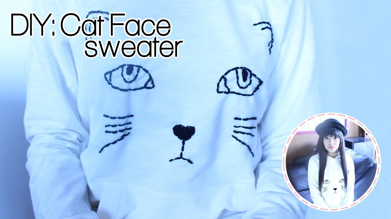 DIY: Cat Face sweater | Akari Beauty