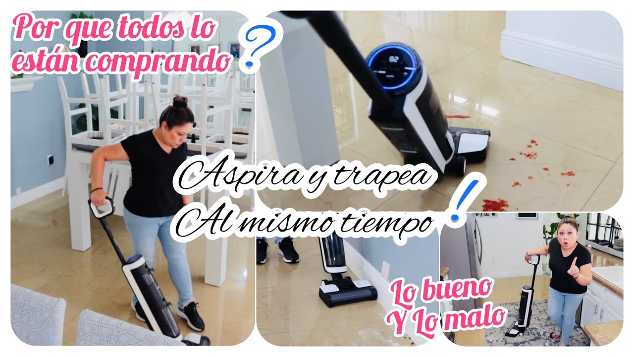 ASPIRADORA QUE TRAPEA A LA MISMA VEZ ✅ QUE MARAVILLA 😱 SERA VERDAD QUE ES FACIL RAPIDO Y EFICIENTE🧹?