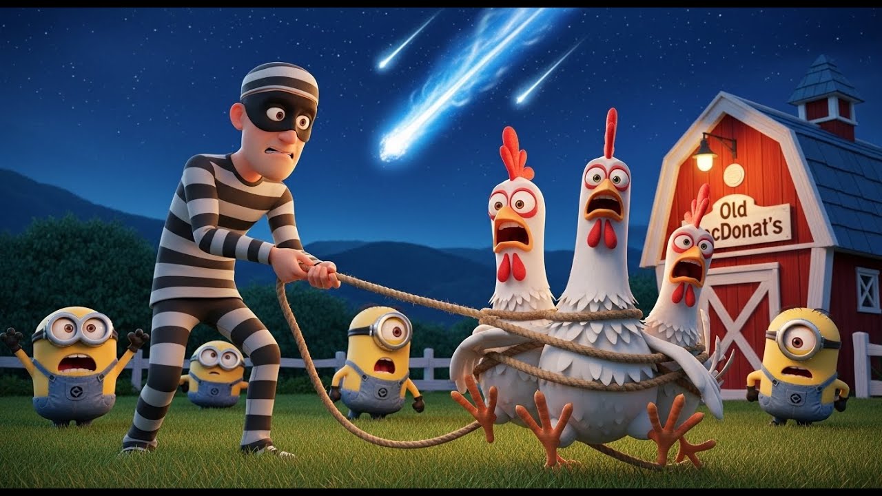 Meteor Shower Night at Old MacDonald’s Farm! 🌠🐔 | Minions Stop the Chicken Thieves 😂🚨