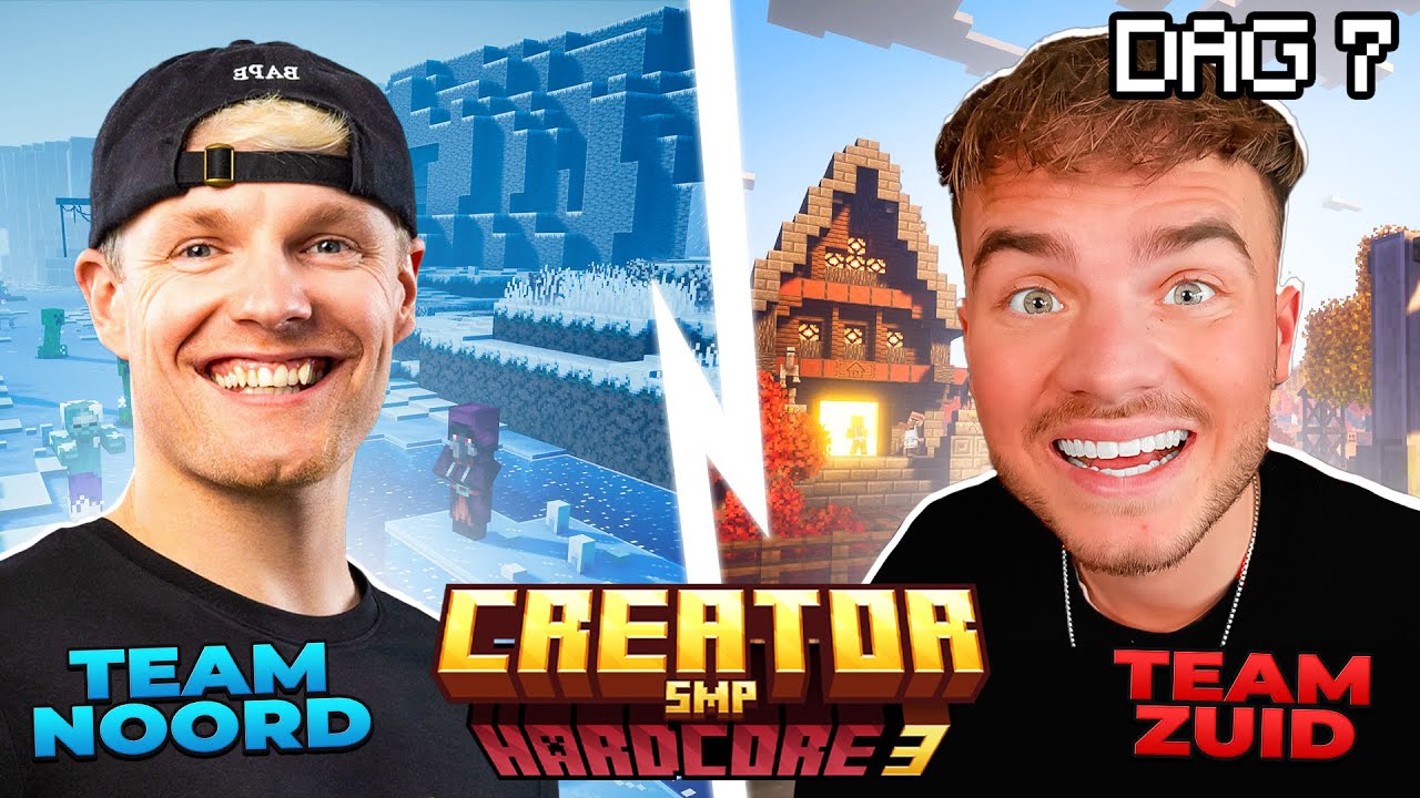 DE MUUR VALT! TEAM ZUID VERRADEN!⚔️🛡️  |  DAG 7 CREATOR SMP HARDCORE!
