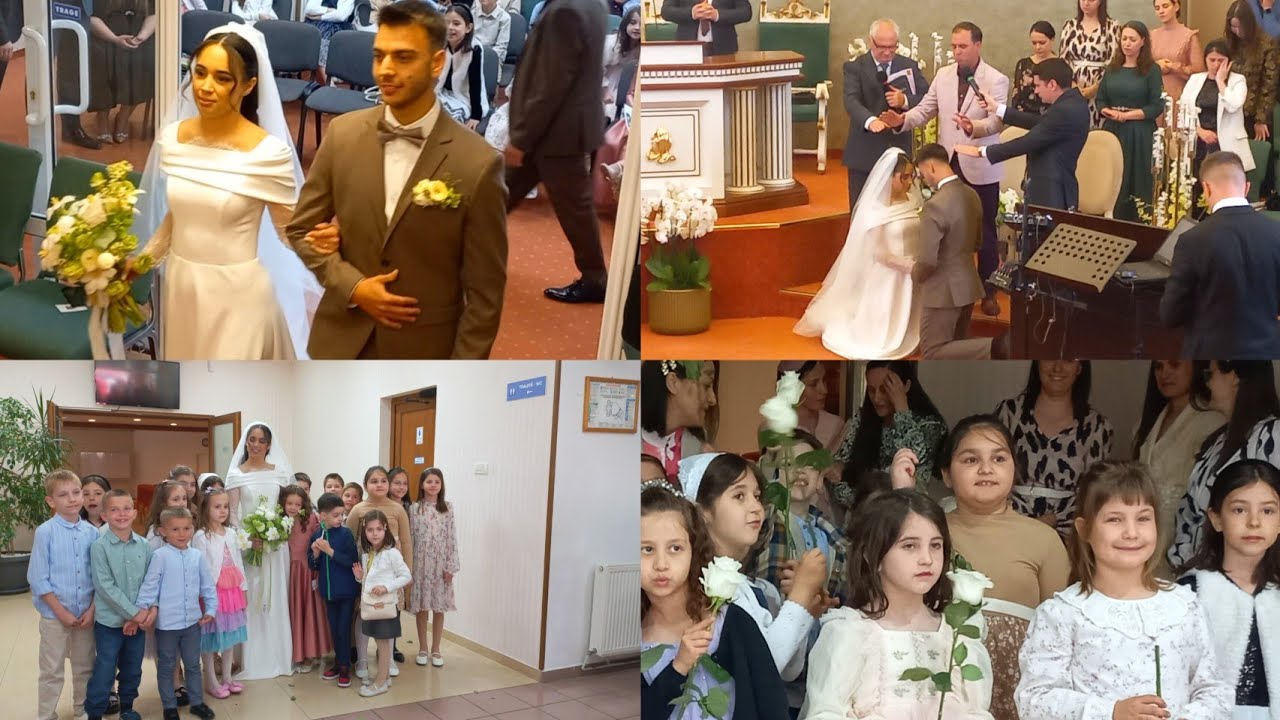 Nunta la Biserica Betania-Arad,fam.Nica și Balaban, Natalia canta in corul Micilor Binecuvântări 🇷🇴🙏