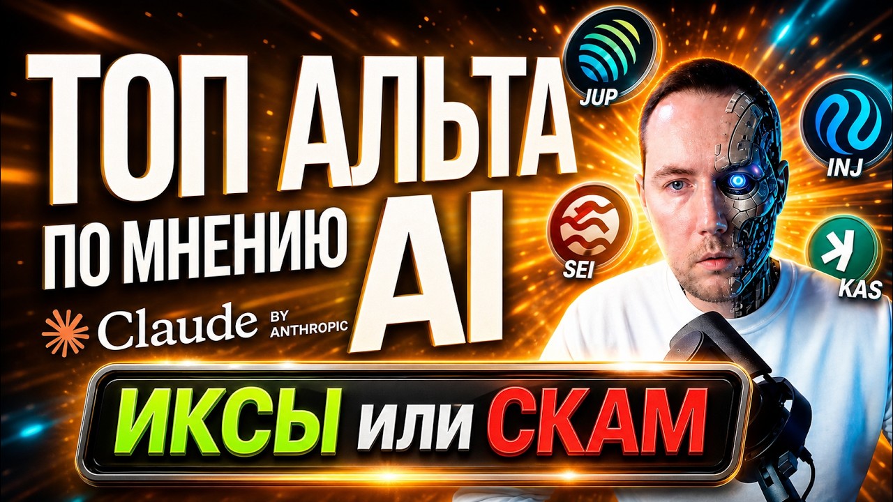 ⚡ ТОП-5 АЛЬТКОИНОВ ПО МНЕНИЮ МОЩНОГО ИИ CLAUDE 4.7! ЧТО БУДЕТ С ПОРТФЕЛЕМ!