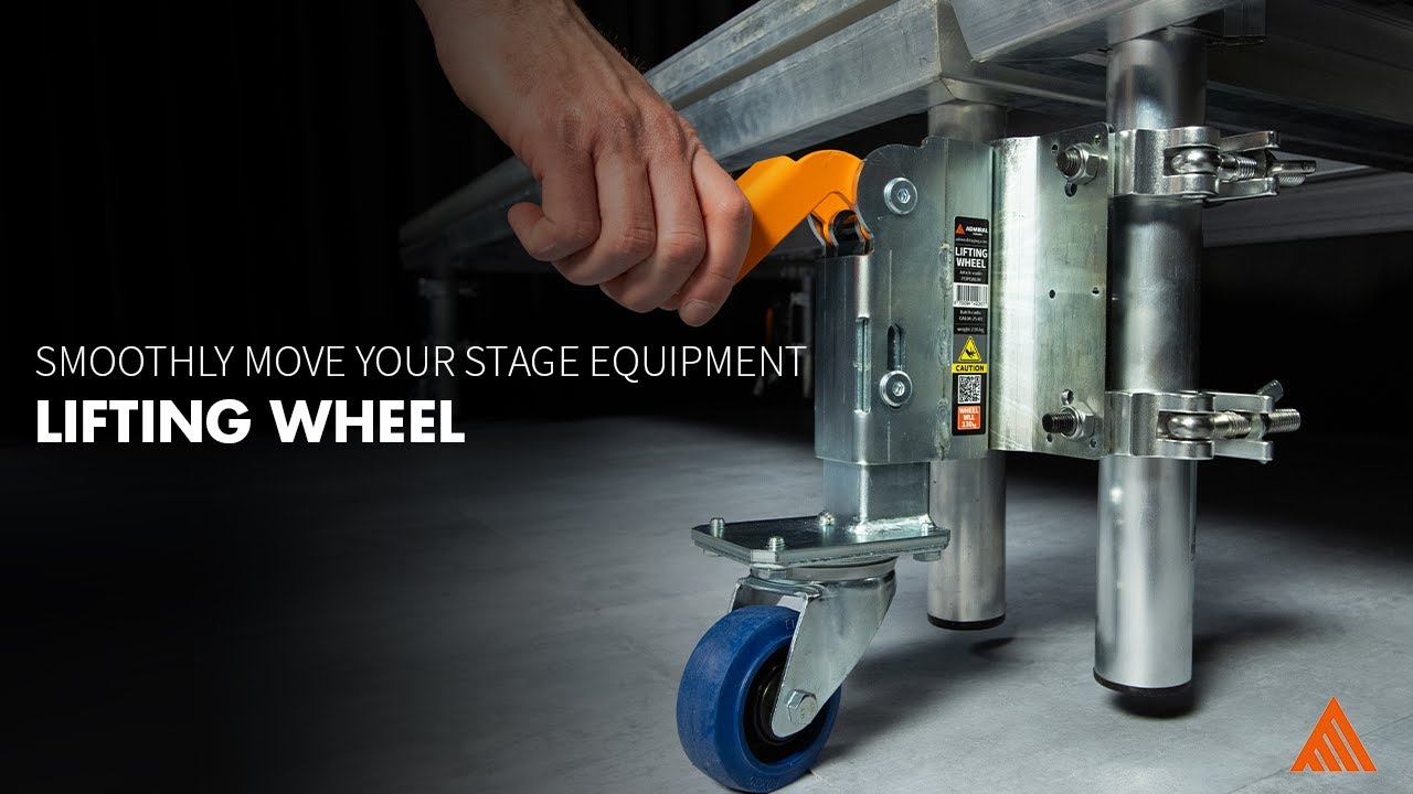 Smoothly move your stage equipment with the Lifting Wheel