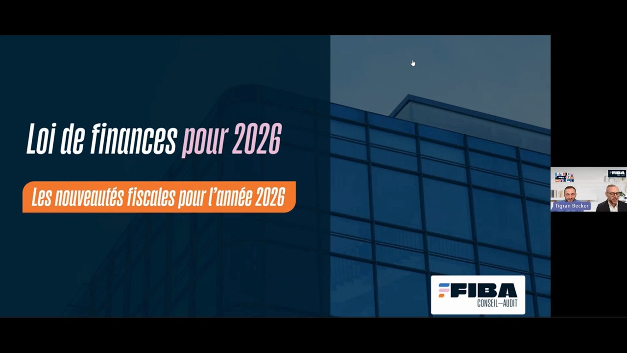 Webinaire - Loi de finances 2026