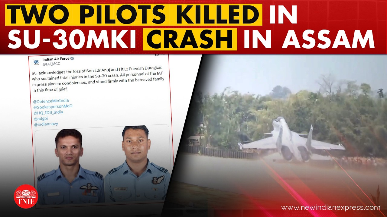 Two pilots killed after Sukhoi SU-30 fighter jet crashes in Assam; search operation is underway
