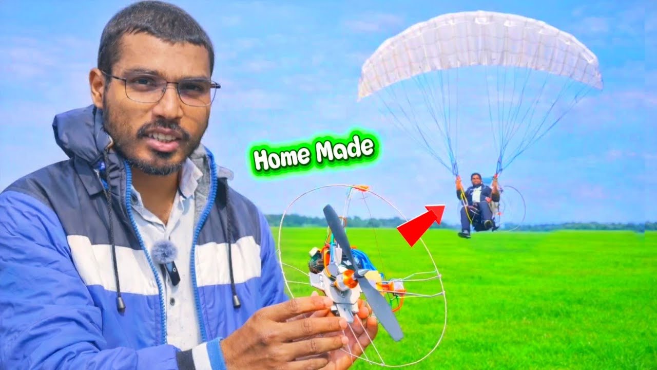 ❤️❤️घर पर बनाया Paraglider Drone 😱 | Flying Drone Experiment 2026💯🇮🇳🔥