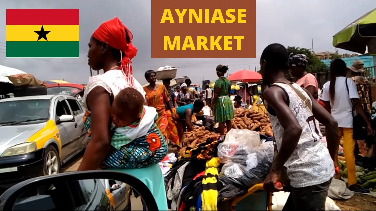 GHANA VLOG | AYNIASE MARKET, WESTERN REGION OF GHANA, ELLEMBELLE DISTRACT NZEMA