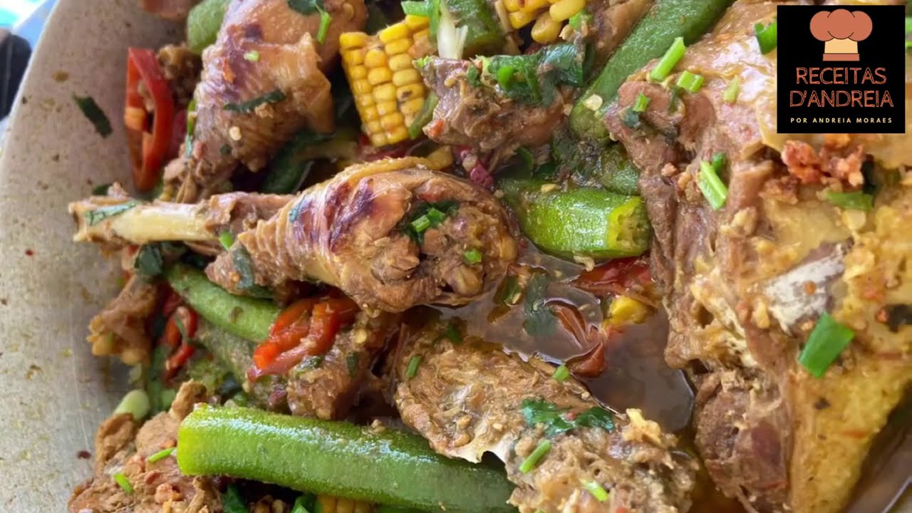 Galinha Caipira com Quiabo